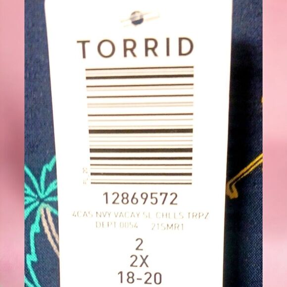 TORRID PLUS SIZE Tropical Print Challis Trapeze Summer dress. - Picture 15 of 15